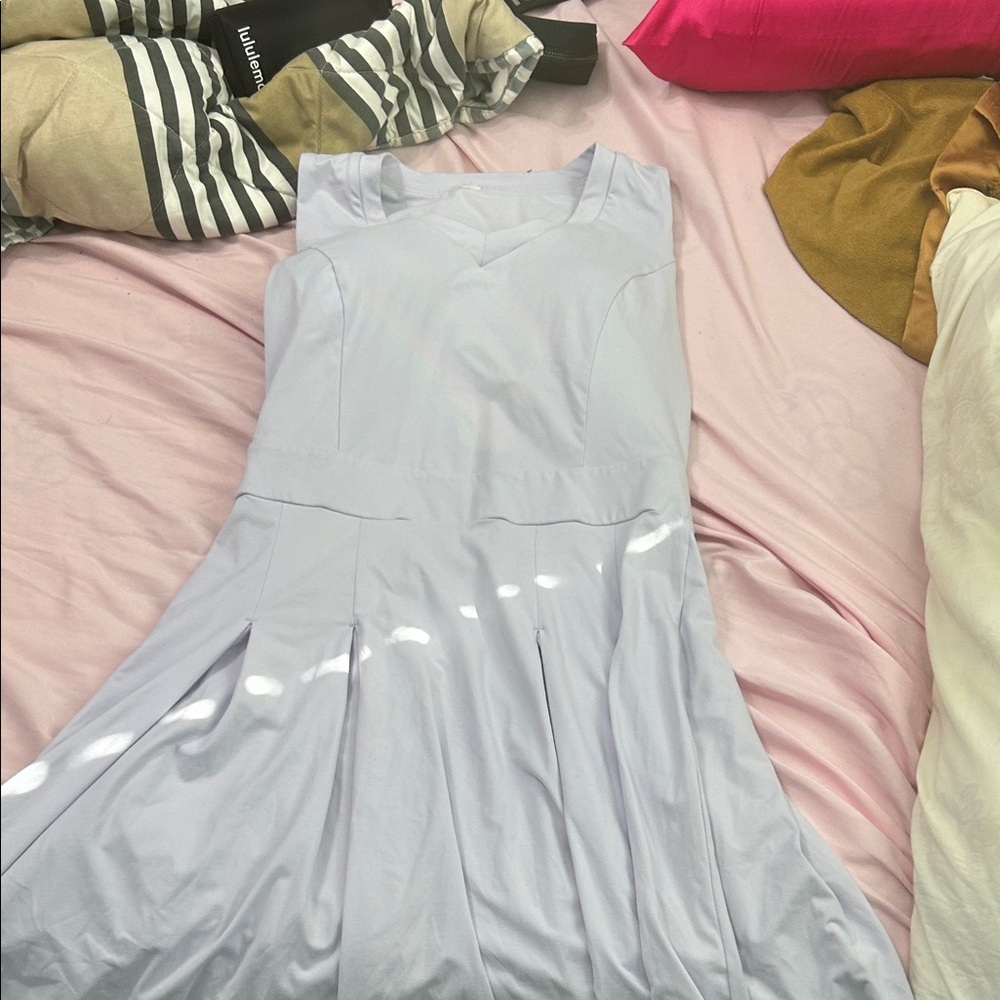 Elegant Lavender Sleeveless Dress